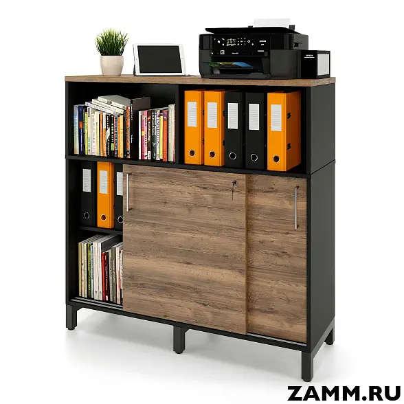Локер ZAMM (шкаф-купе) 2 полки с надстройкой. На металлокаркасе 1200 (Ш:1200, Г:414, В:1207)