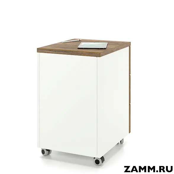 Тумба мобильная ZAMM. 3 ящика с центральным замком (Ш:410, Г:500, В:613) 
